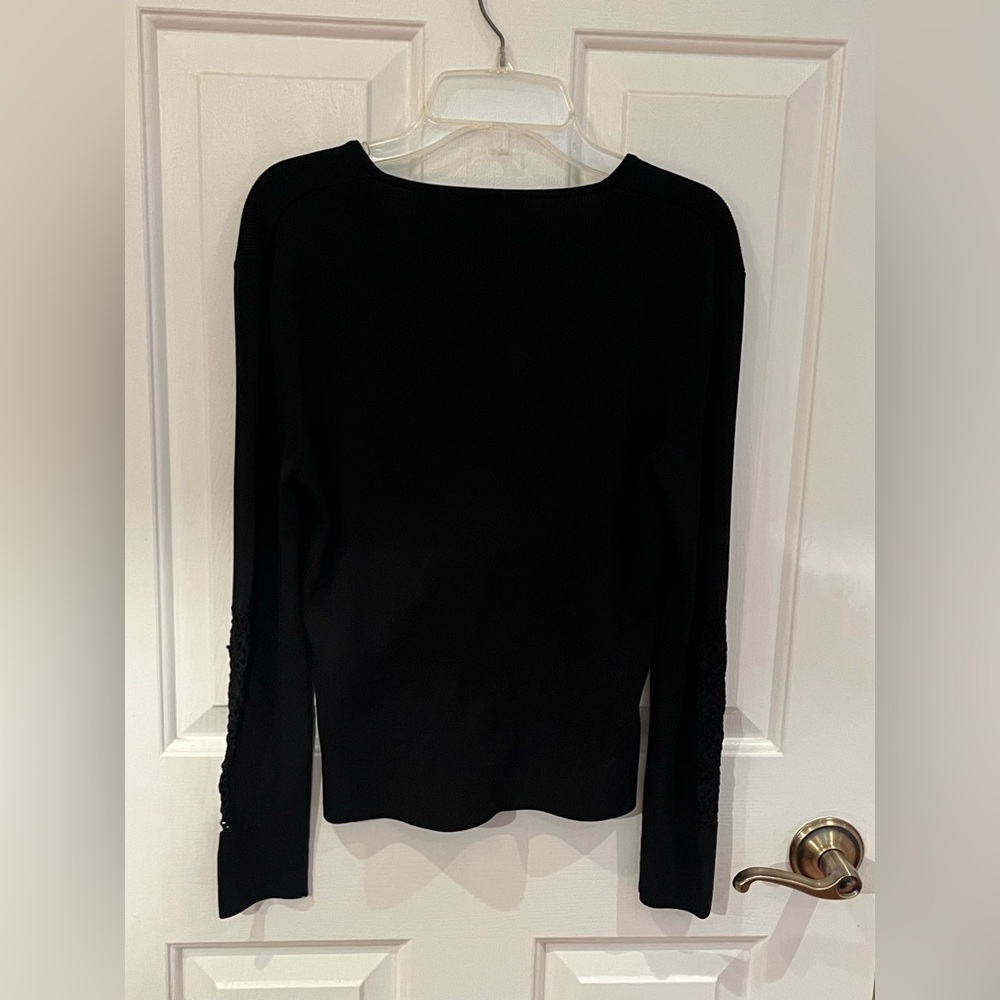 Cyrus Ribbed & Lace Button Down Cardigan - Picture 2 of 8